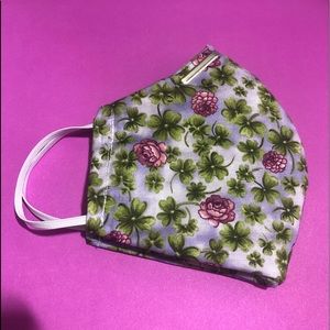 Face mask adult cover w /filter pocket. nose wire